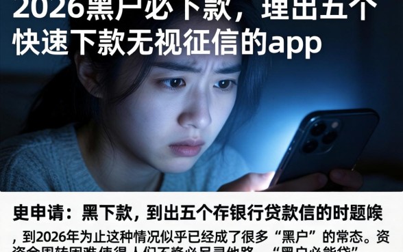 2026黑户必下款,理出五个快速下款无视征信的app