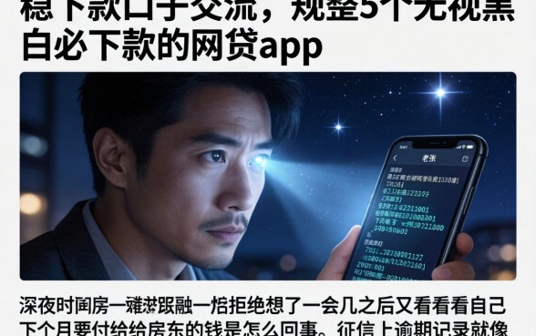 稳下款的口子交流，规整5个无视黑白必下款的网贷app