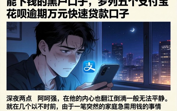 能下钱的黑户口子，罗列五个支付宝花呗逾期万元快速贷款口子