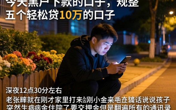 今天黑户下款的口子，规整五个轻松贷10万的口子