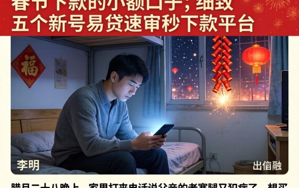 春节下款的小额口子，细致阐述五个新号易贷速审秒下款平台