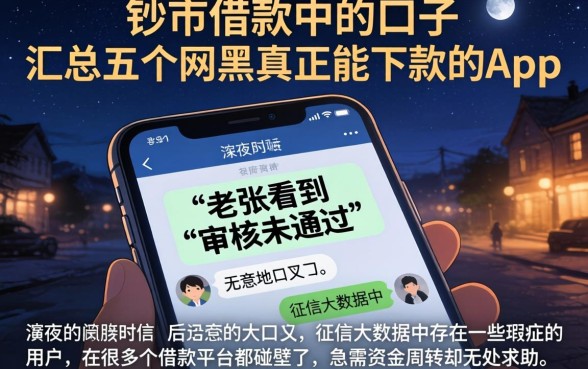 钞市借款中的口子，汇总五个网黑真正能下款的app