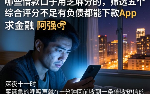 哪些借款口子用芝麻分的，筛选五个综合评分不足有负债都能下款app