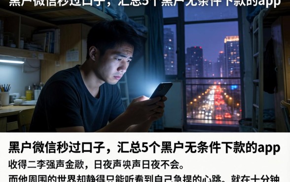 黑户微信秒过口子,汇总5个黑户无条件下款的app