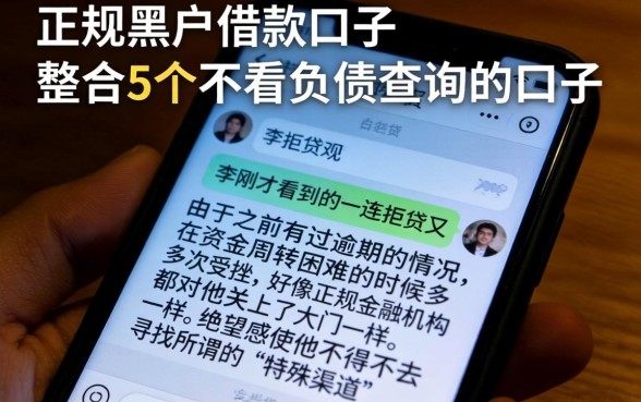 正规黑户借款口子，整合5个不看负债查询的口子