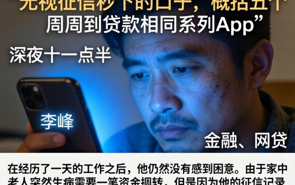 无视征信秒下的口子，概括五个周周到贷款相同系列的app