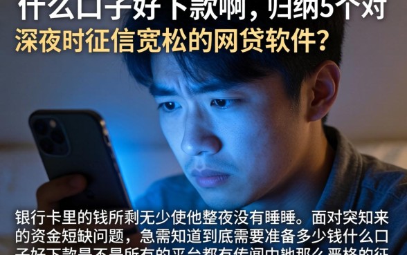 什么口子好下款啊，归纳5个对征信宽松的网贷软件