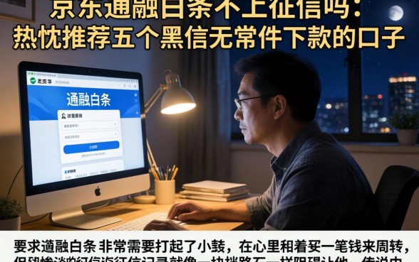 京东通融白条不上征信吗，热忱推荐五个黑户无条件下款的口子