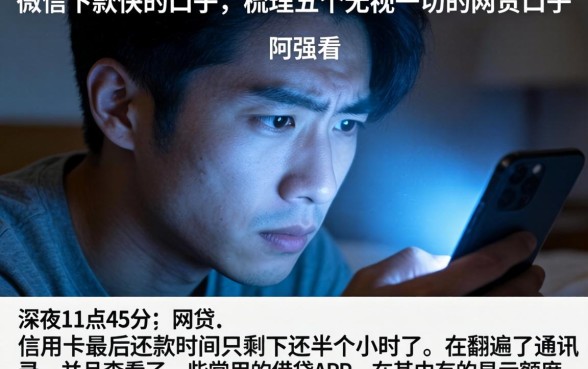 微信下款快的口子，梳理五个无视一切的网贷口子