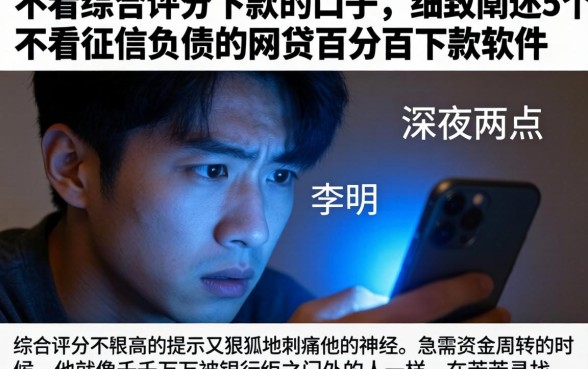 不看综合评分下款的口子，细致阐述5个不看征信负债的网贷百分百下款软件