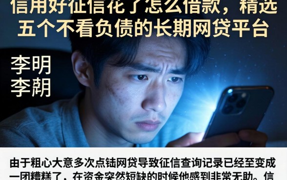 信用好征信花了怎么借款，精选五个不看负债的长期网贷平台
