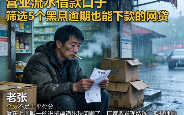 营业流水借款口子，筛选5个黑户逾期也能下款的网贷