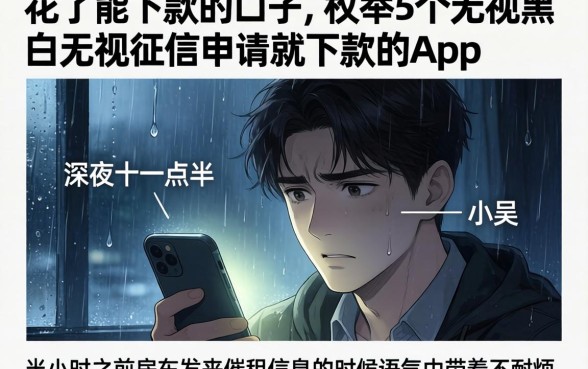 花了能下款的口子，枚举5个无视黑白无视征信申请就下款的app