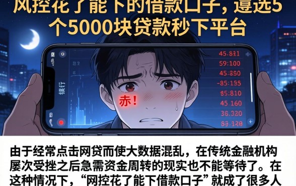 风控花了能下的借款口子，遴选5个5000块贷款秒下平台
