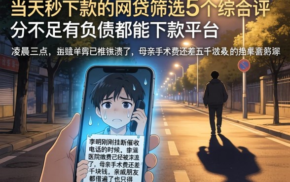 当天秒下款的网贷，筛选5个综合评分不足有负债都能下款平台