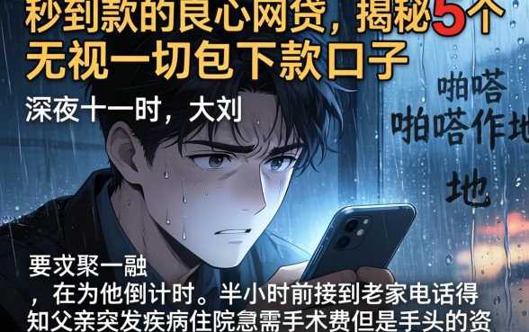 秒到款的良心网贷，揭秘5个无视一切包下款口子