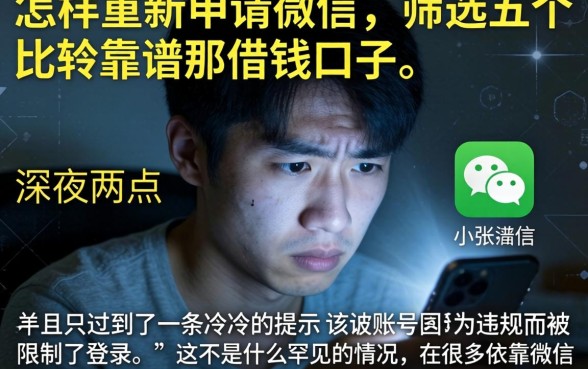 怎样重新申请微信，筛选五个比较靠谱的借钱口子