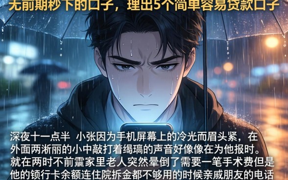 无前期秒下的口子，理出5个简单容易贷款口子