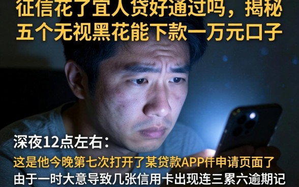征信花了宜人贷好通过吗，揭秘五个无视黑花能下款一万元口子