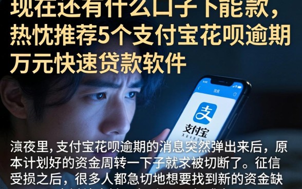 现在还有什么口子能下款，热忱推荐5个支付宝花呗逾期万元快速贷款软件