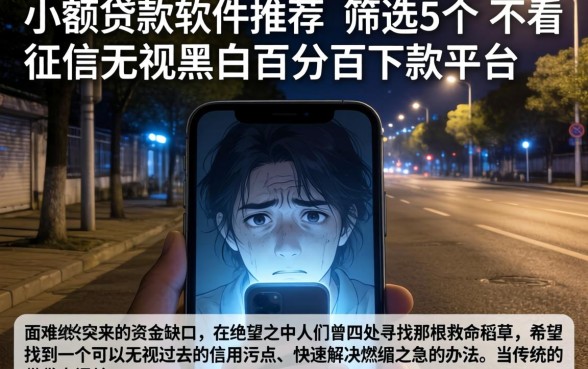 小额贷款软件推荐，筛选5个不看征信无视黑白百分百下款平台