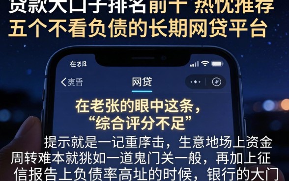 贷款大口子排名前十，热忱推荐五个不看负债的长期网贷平台