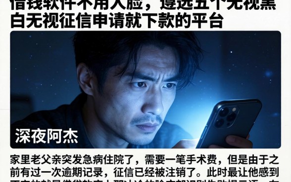 借钱软件不用人脸，遴选五个无视黑白无视征信申请就下款的平台