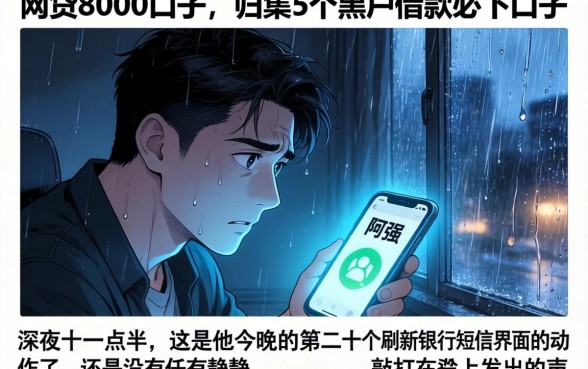 网贷8000口子，归集5个黑户借款必下口子