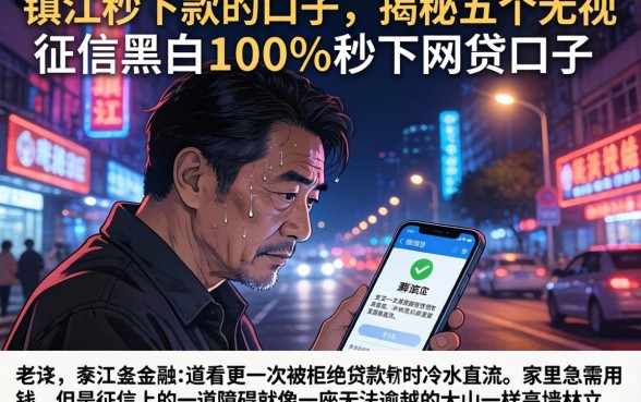 镇江秒下款的口子,揭秘五个无视征信黑白100%秒下网贷口子