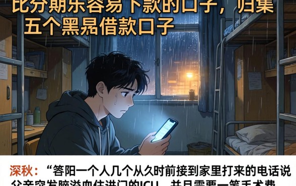 比分期乐容易下款的口子，归集五个黑户借款口子