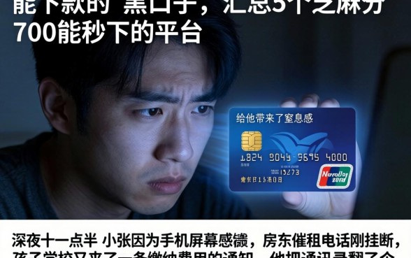 能下款的的黑口子，汇总5个芝麻分700能秒下的平台