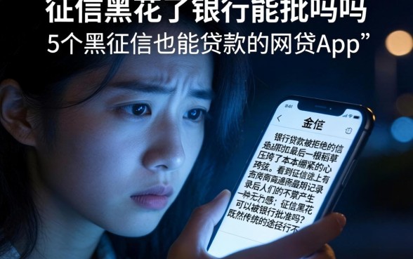 征信黑花了银行能批吗吗，归纳5个黑征信也能贷款的网贷app