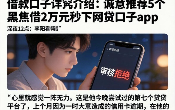 借款口子详细介绍，诚意推荐5个黑户借2万元秒下网贷口子app