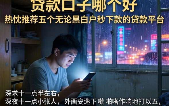 贷款的口子哪个好,热忱推荐五个无论黑白户秒下款的贷款平台