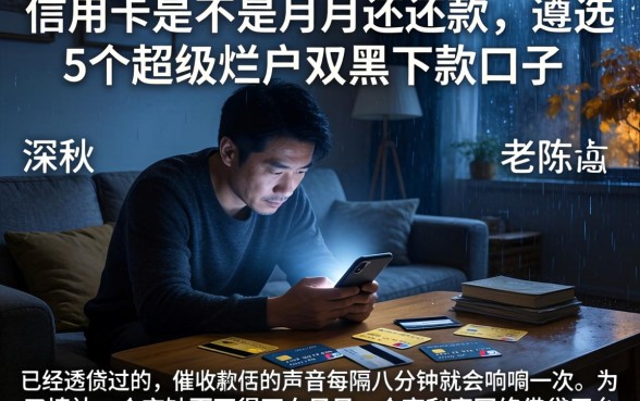 信用卡是不是月月还还款，遴选5个超级烂户双黑下款口子