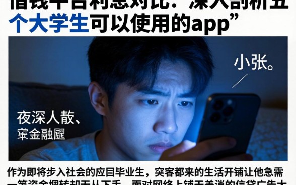 借钱平台利息对比，深入剖析五个大学生可以使用的app