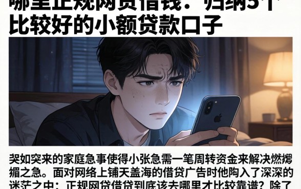 哪里正规网贷借钱,归纳5个比较好的小额贷款口子