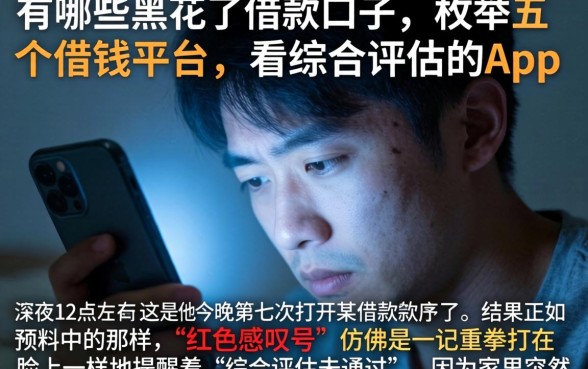 有哪些黑花了借款的口子，枚举五个借钱平台不看综合评估的app