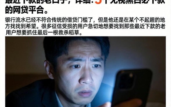 最近下款的老口子，详细阐述5个无视黑白必下款的网贷平台
