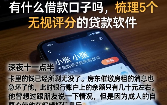 有什么借款口子吗，梳理5个无视评分的贷款软件