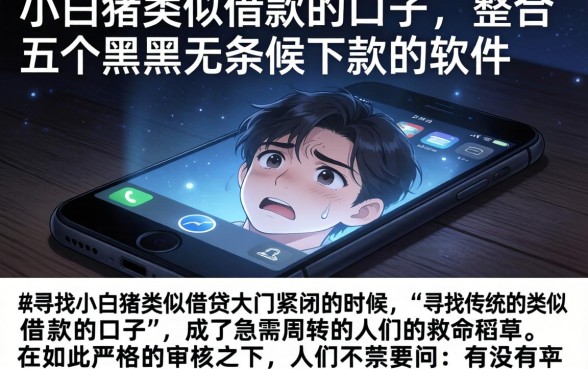 和小白猪类似借款的口子，整合五个黑户无条件下款的软件
