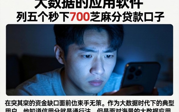 大数据的应用软件，胪列五个秒下700芝麻分贷款口子