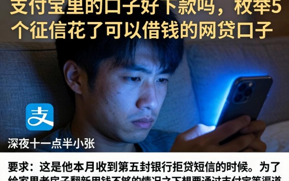 支付宝里的口子好下款吗，枚举5个征信花了可以借钱的网贷口子