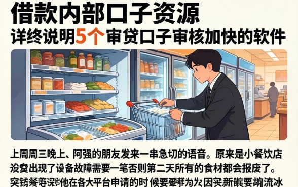 借款内部口子资源，详尽说明5个审贷口子审核加快的软件