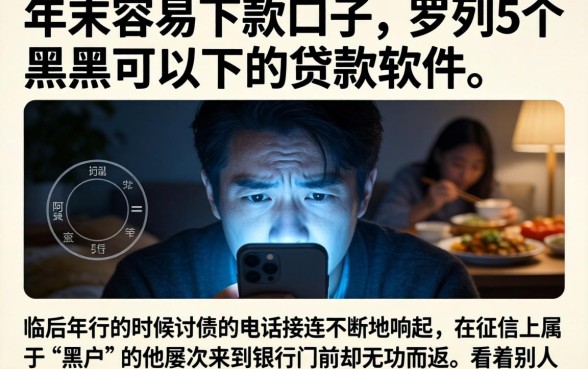 年末容易下款的口子，罗列5个黑户可以下的贷款软件