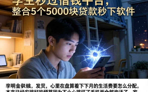 学生秒过借钱平台,整合5个5000块贷款秒下软件