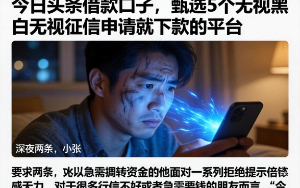 今日头条借款口子，甄选5个无视黑白无视征信申请就下款的平台