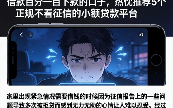 借款百分一百下款的口子，热忱推荐5个正规不看征信的小额贷款平台