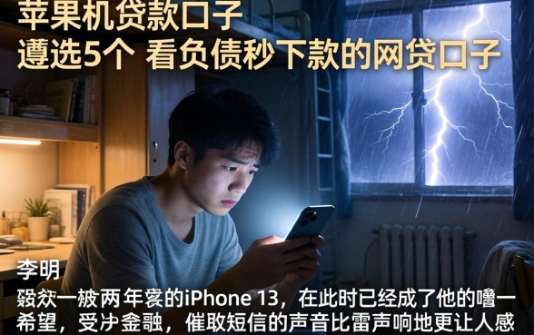 苹果机贷款的口子，遴选5个不看负债秒下款的网贷口子