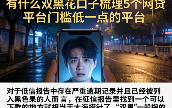 有什么双黑花口子，梳理5个网贷平台门槛低一点的平台